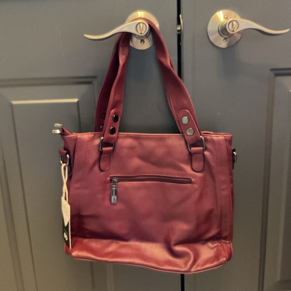 Closet Rituals Burgundy IMANI leather bag Top Handle Detachable Crossbody Strap